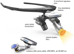 Brýle lupové C-KT30 vč. LED čelovky 3x / prac. vzdálenost 45 cm